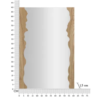 LUSTRO NA ŚCIANĘ SHAPE 60 1,5 90 cm (WYMIAR LUSTRA 49 90 cm)